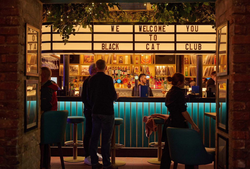 Black Cat Club is located on Brown Street