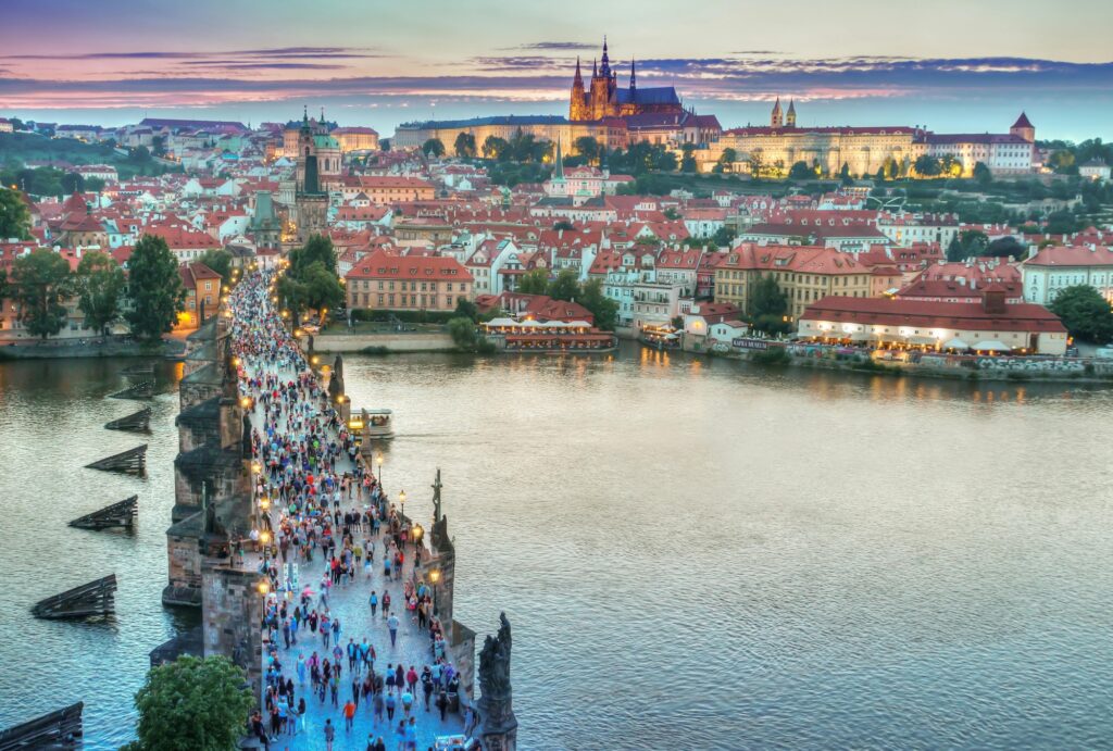 Prague in the czech republic is directly accessible from manchester