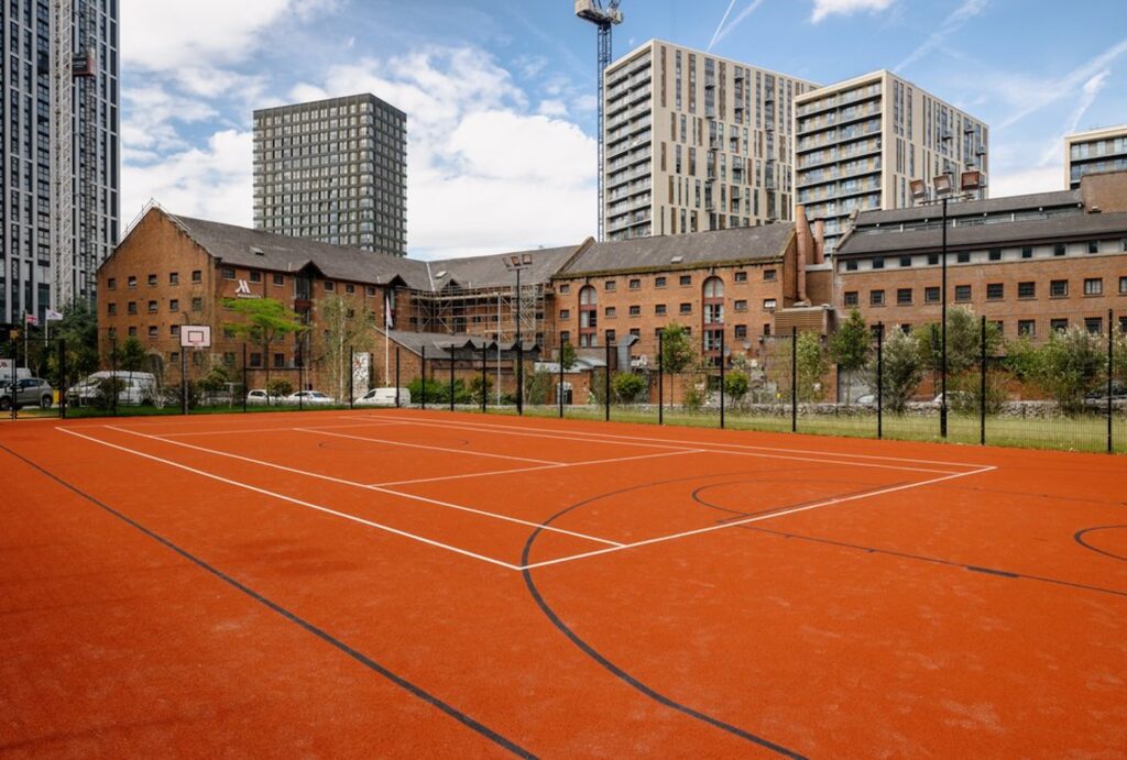 Courts Club hosts a basketball court and tennis court