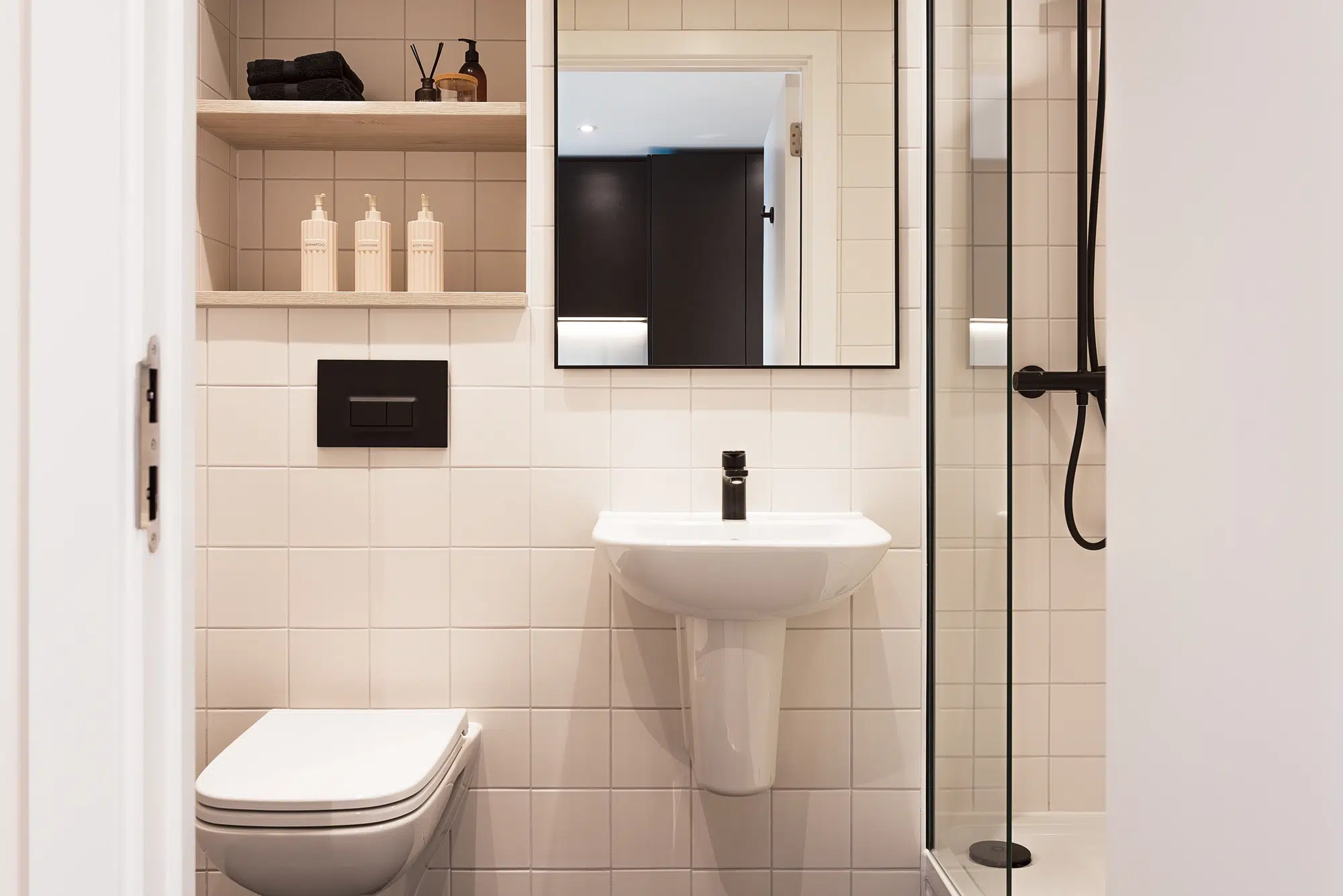 studio apartment bathroom