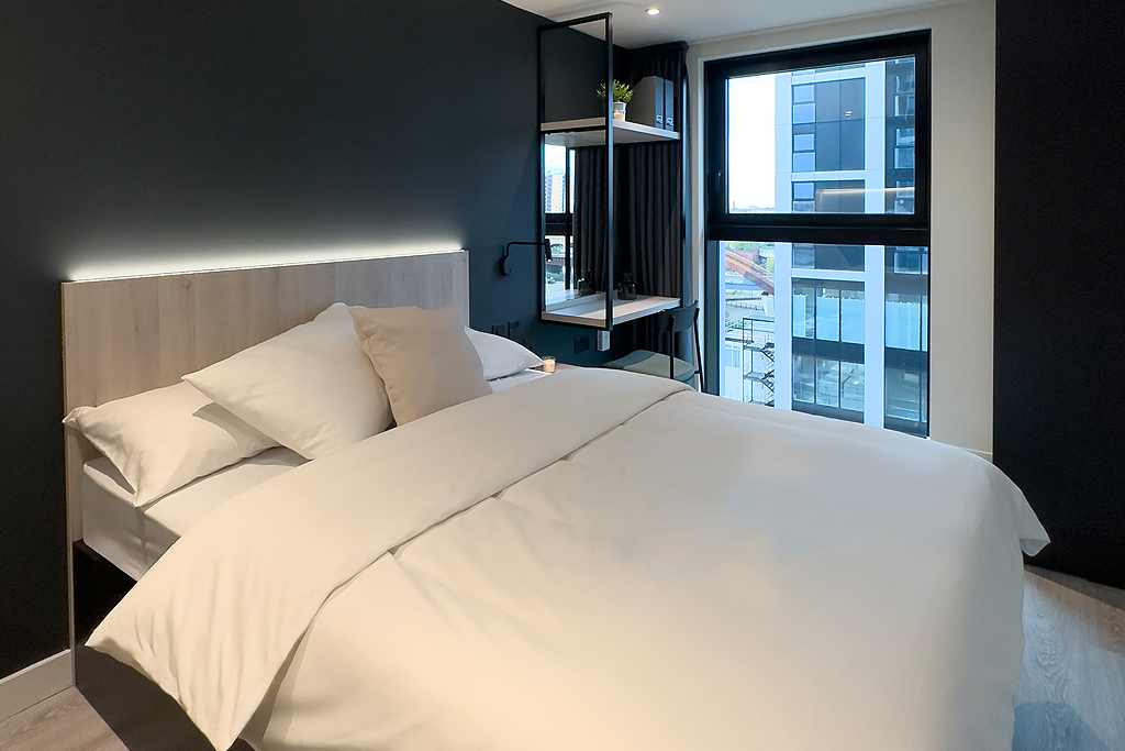 studio apartment bed