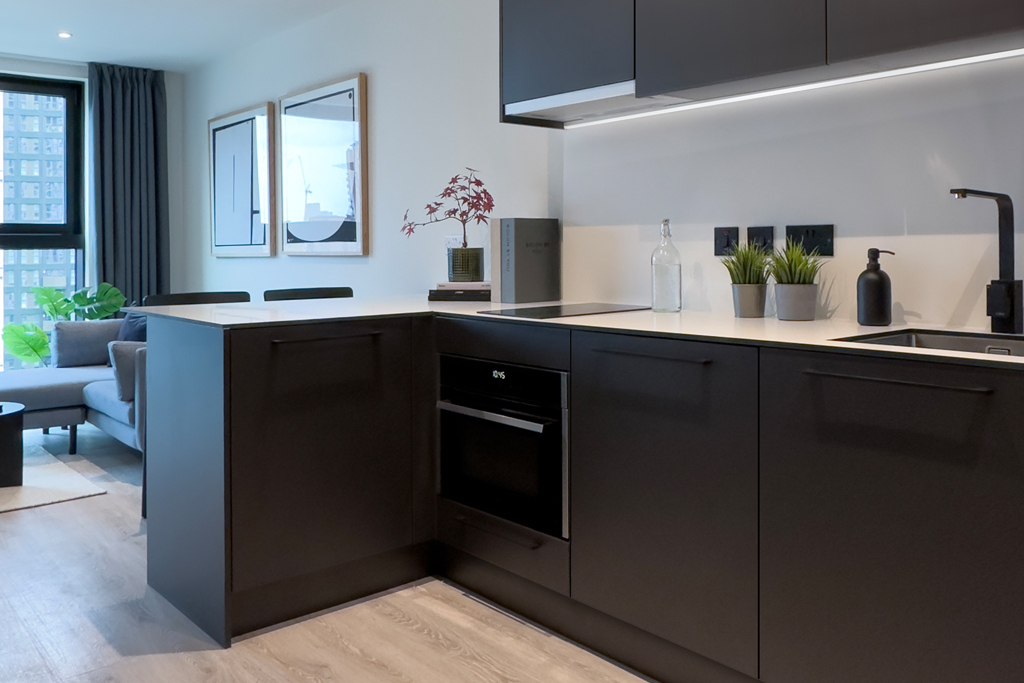 studio apartment kitchen