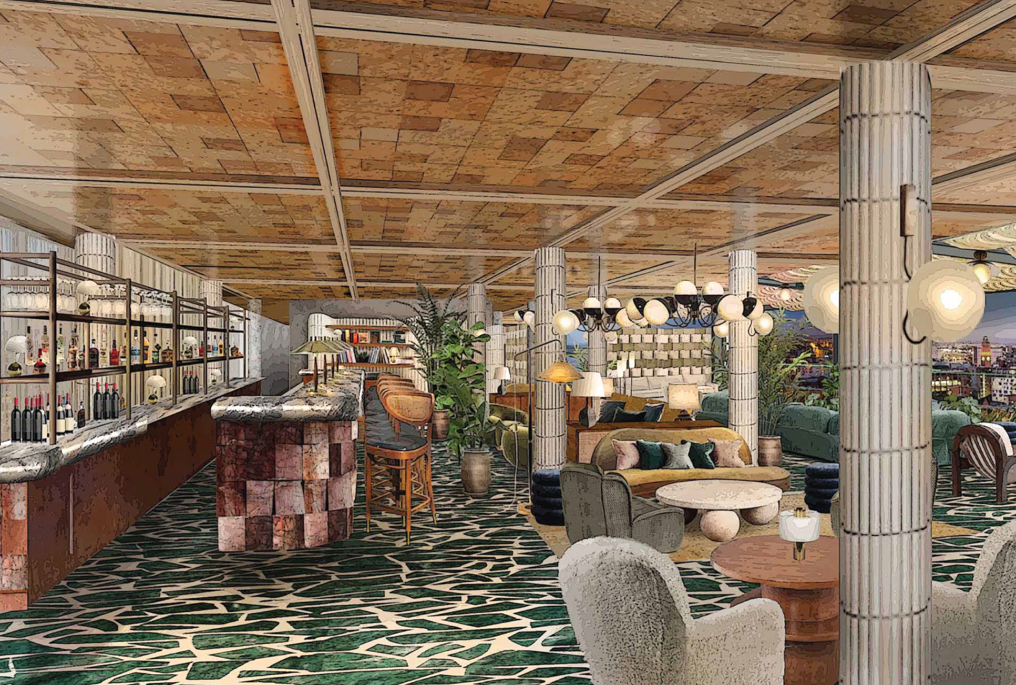 soho manchester - open dining area